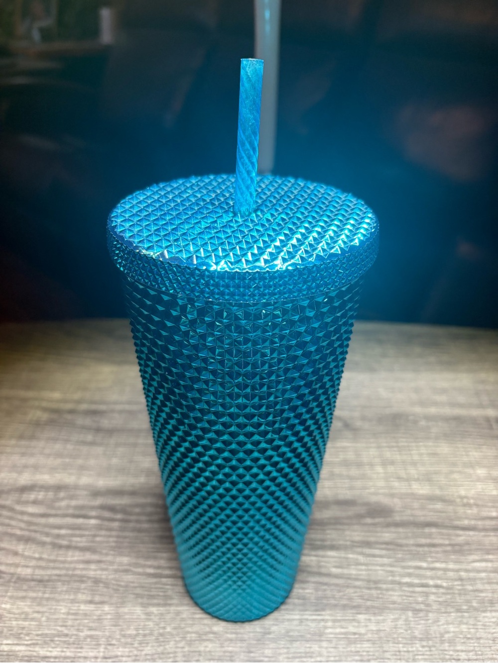 Starbucks Metallic Teal Studded Tumbler with Straw